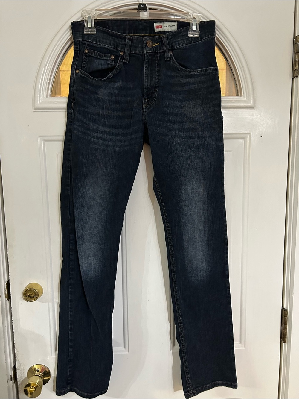 Wrangler Men’s Slim Straight Jeans - Dark Blue Wash